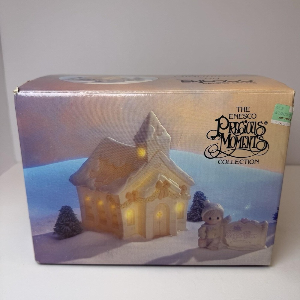 Precious Moments Sugar Town Chapel Nightlight Enesco 1992 Original Box‎